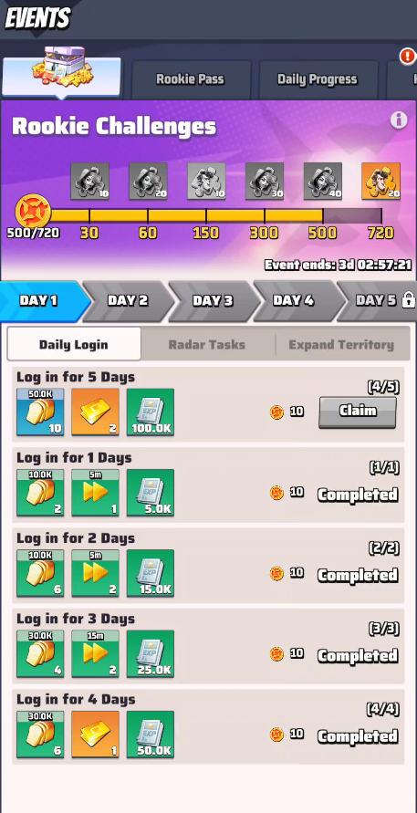Day 1 - daily login