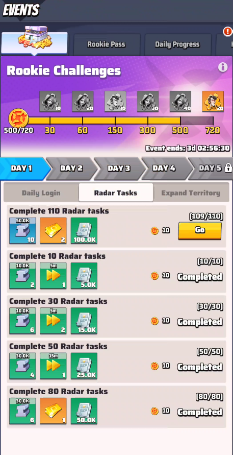 Day 1 - radar tasks
