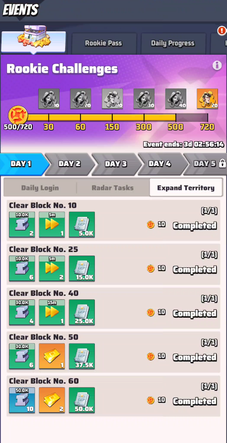 Day 1 - expand territory