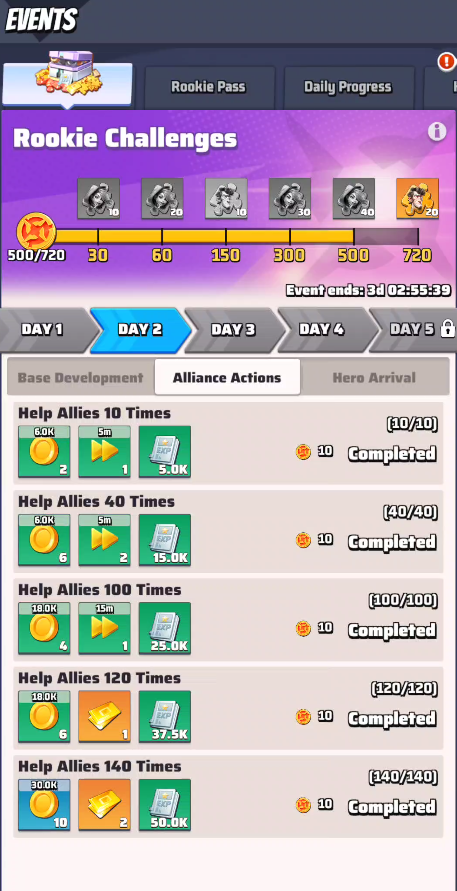 Day 2 - alliance actions
