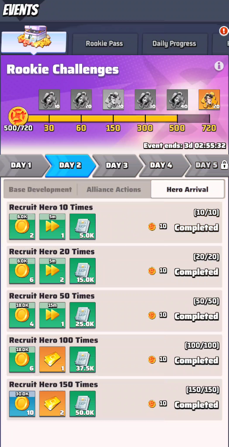 Day 2 - hero arrival