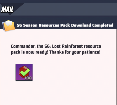 Season 6 Download ended mail