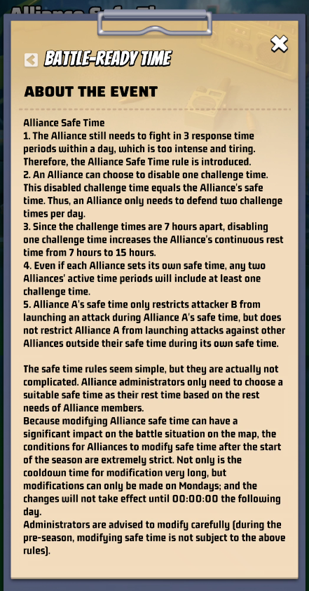 Season 6 Lost Rainforest Pre-Season - Alliance Safe Time - Rules 2