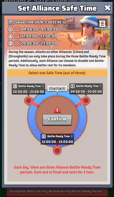 Season 6 Lost Rainforest Pre-Season - Alliance Safe Time - Set alliance safe time